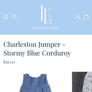 Little English blue corduroy jumper
